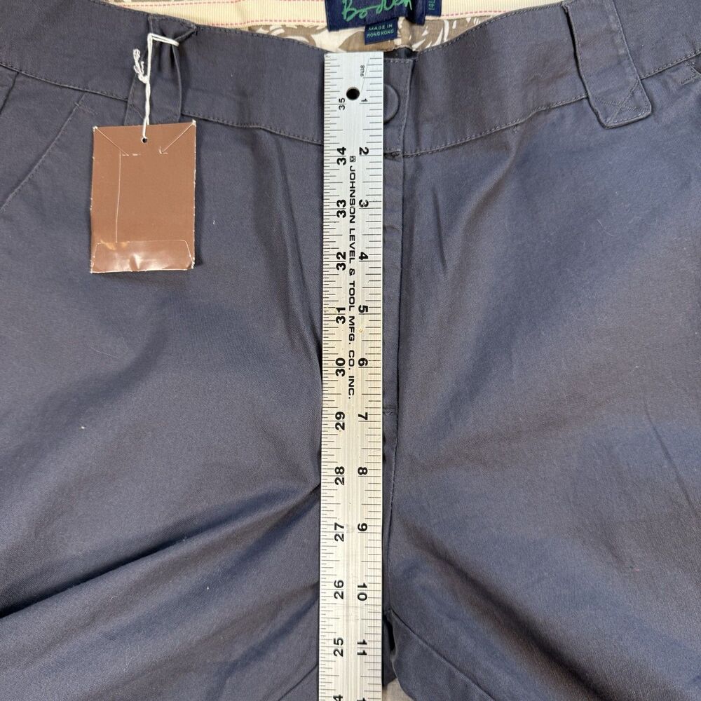 Boden Pants Womens 14L Blue Wide Leg Dress Trousers Cuffed Stretch NEW - Picture 9 of 10